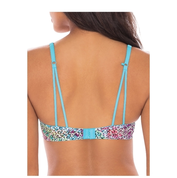 No Boundries-Multi-Color Leopard Print Padded Push Up Multi-Way Straps Bra-32B - Picture 3 of 8